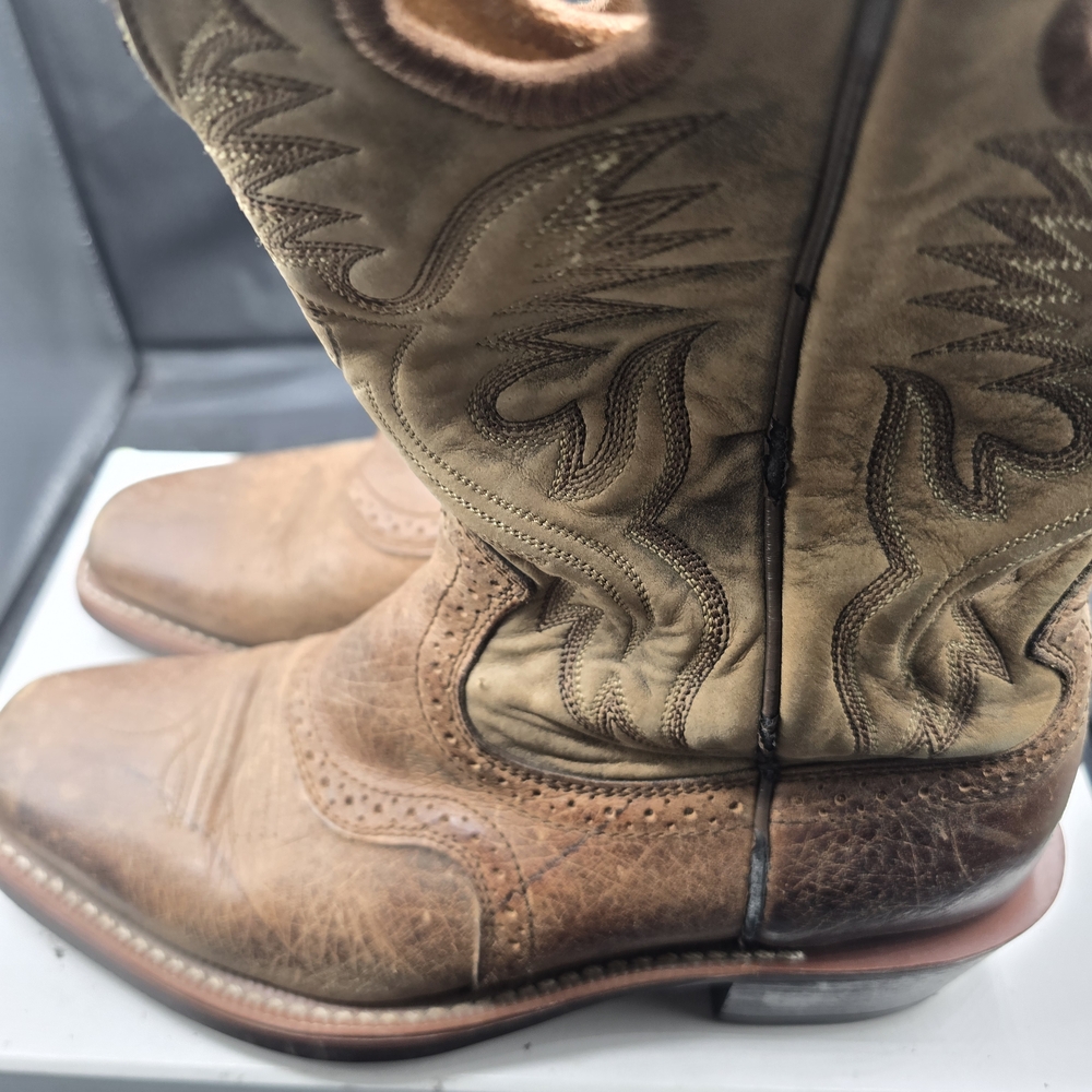 Ariat Tan and Brown Western Boots